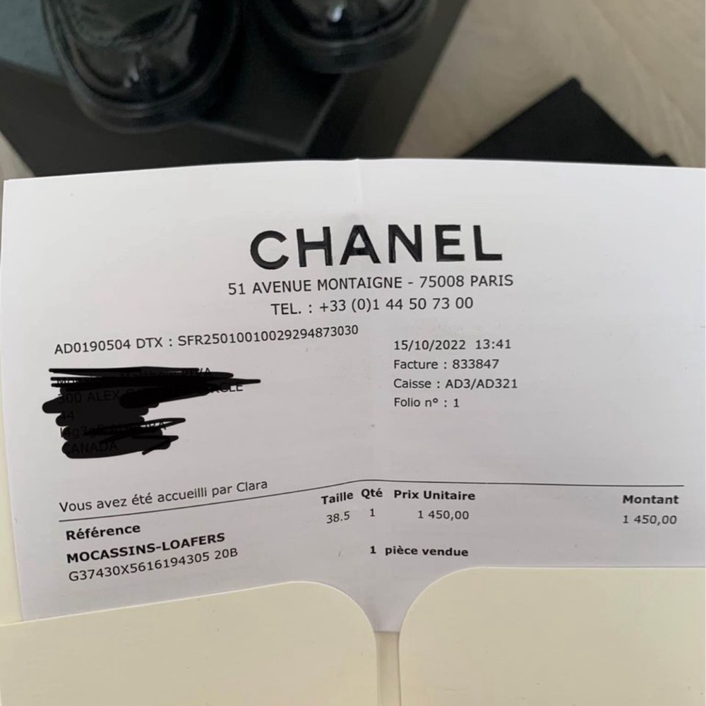 CHANEL Black Patent Leather Logo Chain Loafers - Picture 5 of 5